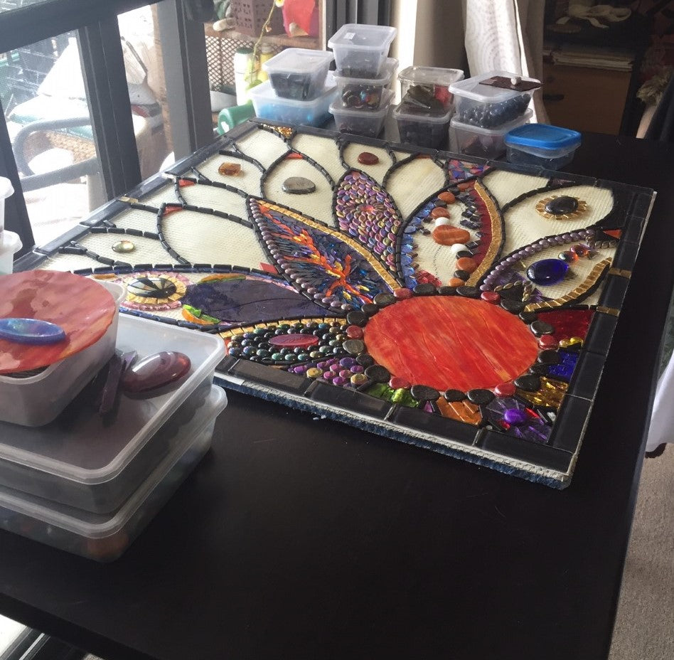 Using Marmox board in mosaics