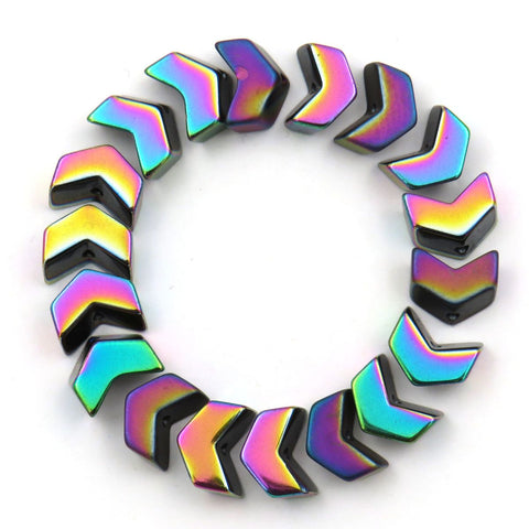 Electroplated Chevron Beads