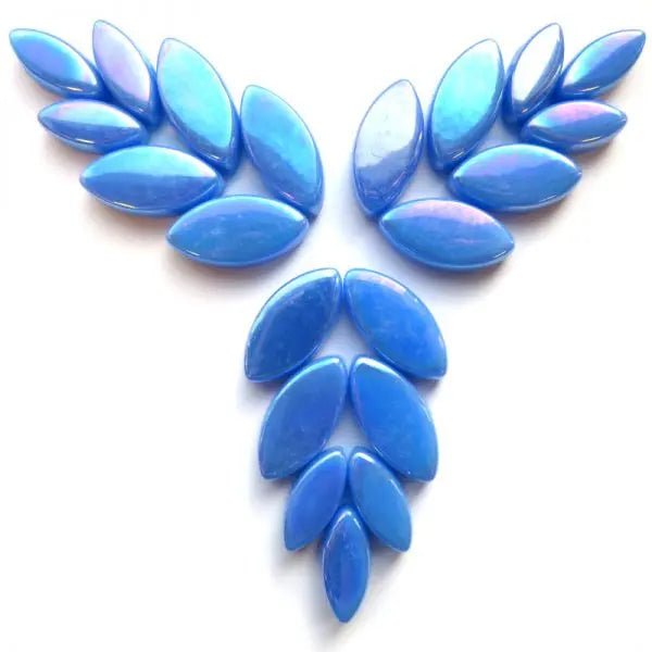 Iridised True Blue Ottoman Petals Meisha Mosaics