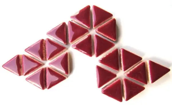 Merlot Ceramic Triangles Meisha Mosaics