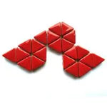 Poppy Red Ceramic Triangles Meisha Mosaics