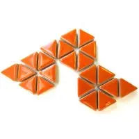 Tangerine Ceramic Triangles Meisha Mosaics