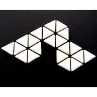 White Ceramic Triangles Meisha Mosaics