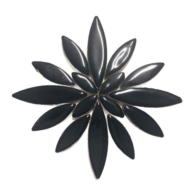 black ceramic petals