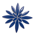navy blue ceramic petals